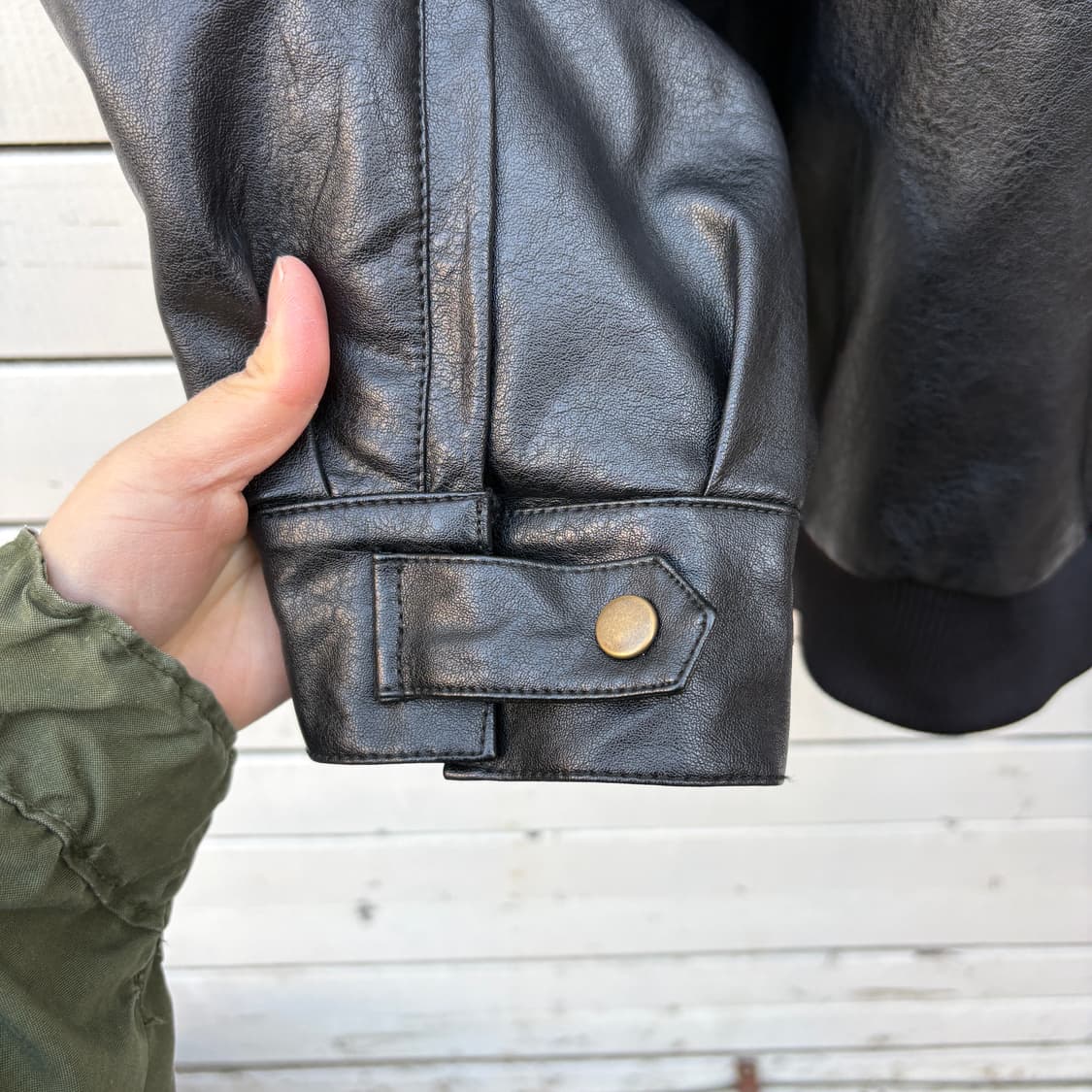 Java 빈티지 자바 페이크레더 봄버 자켓 상품이미지7