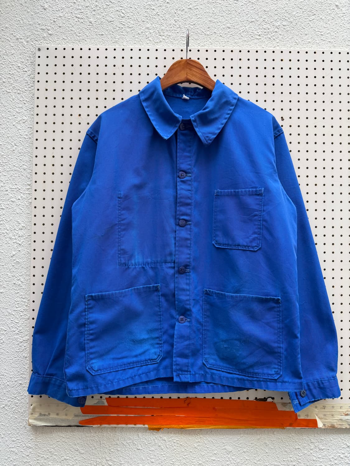 WASHED BLUE OLD VINTAGE FRENCH 프렌치워크자켓 상품이미지1
