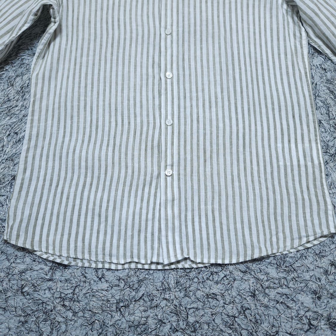 헤지스)95 남자 린넨셔츠 스트라이프 마남방 / 왕눈이샵 상품이미지5