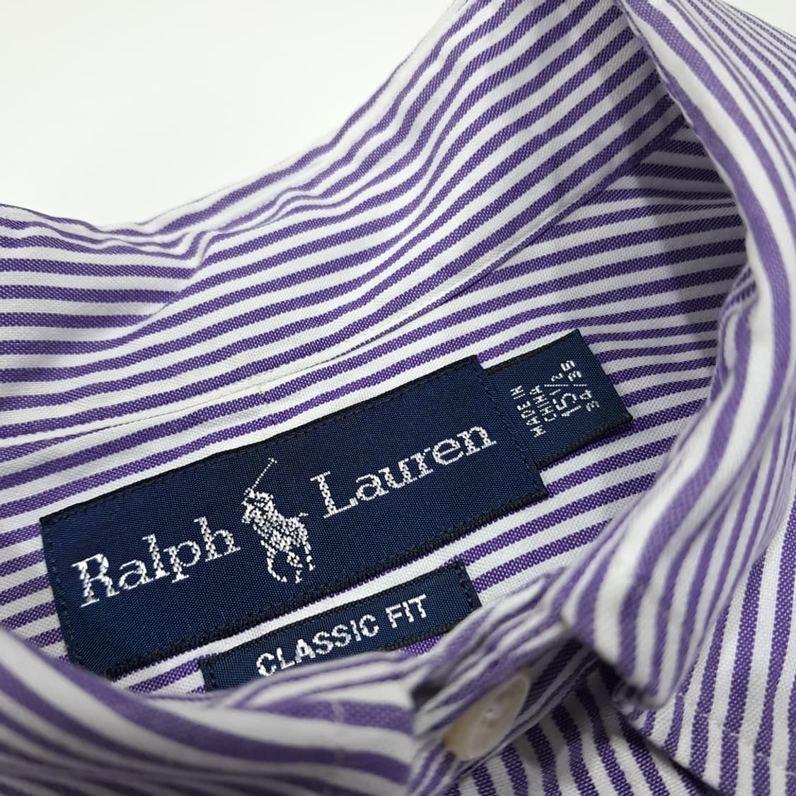 CL404 L 폴로 코튼 뱅갈스트라이프 멀티포니 퍼플 셔츠 남방 상품이미지3