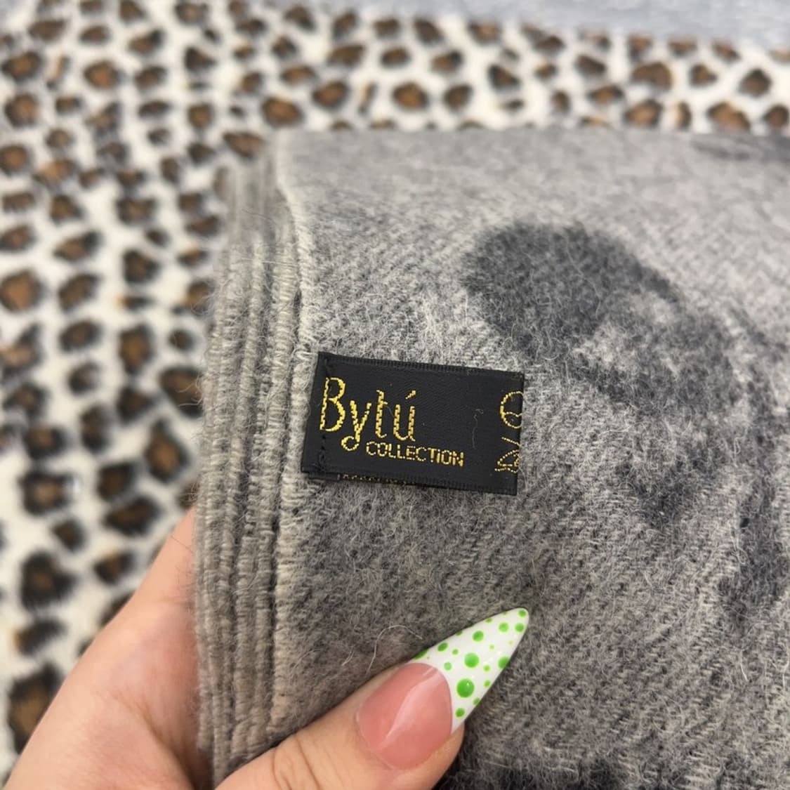 BYTU 스트릿 펑크 고딕 스컬 울 목도리 C09037 상품이미지4