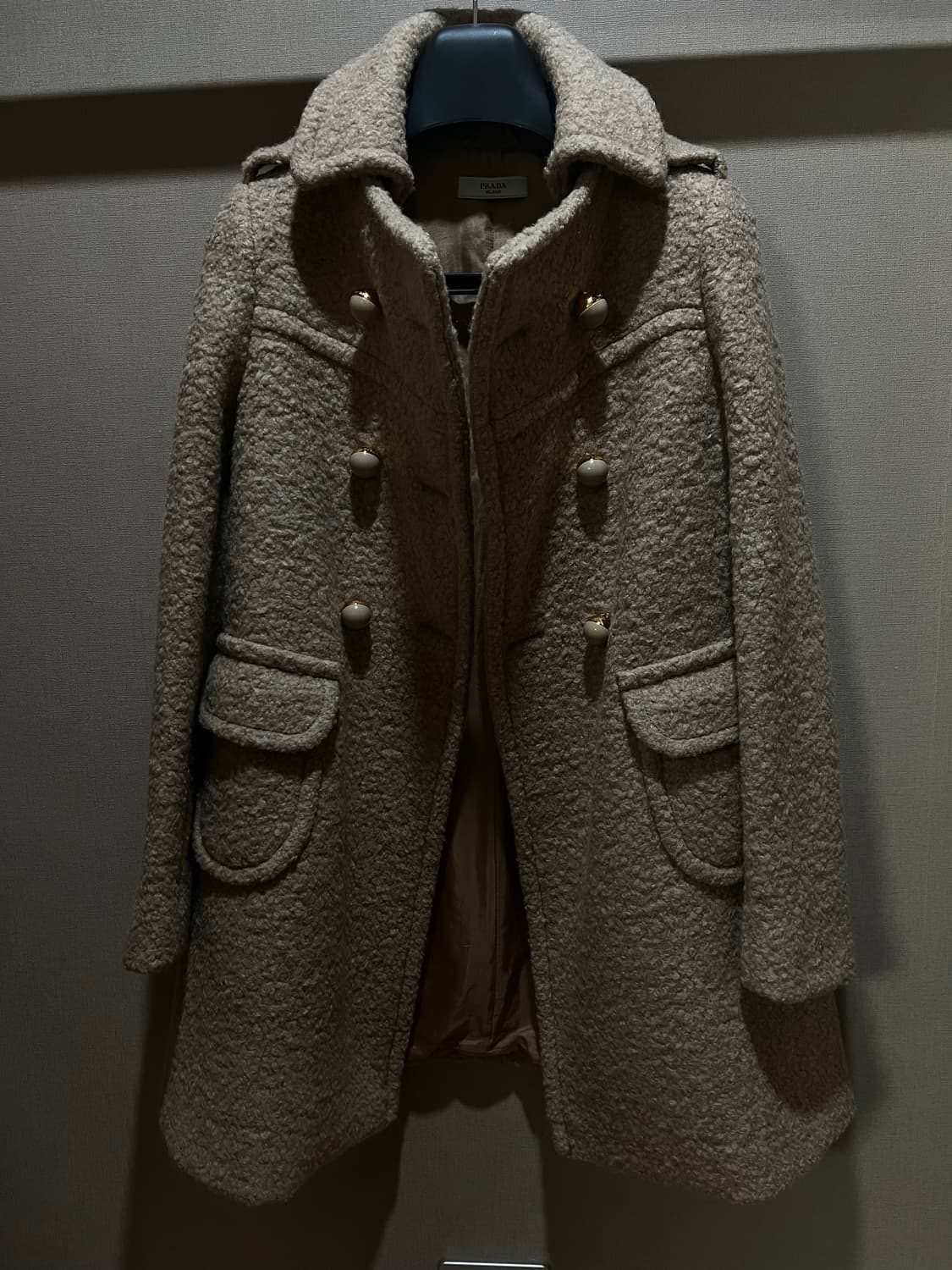 PRADA Beige VW/Mohair Coat 38 상품이미지1