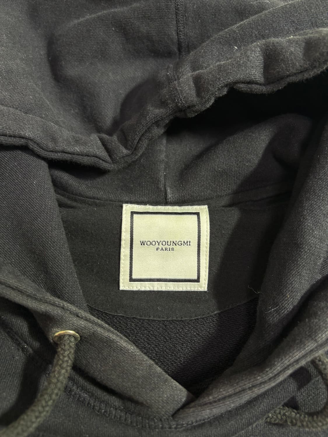 우영미 백로고 블랙 후드  상품이미지8