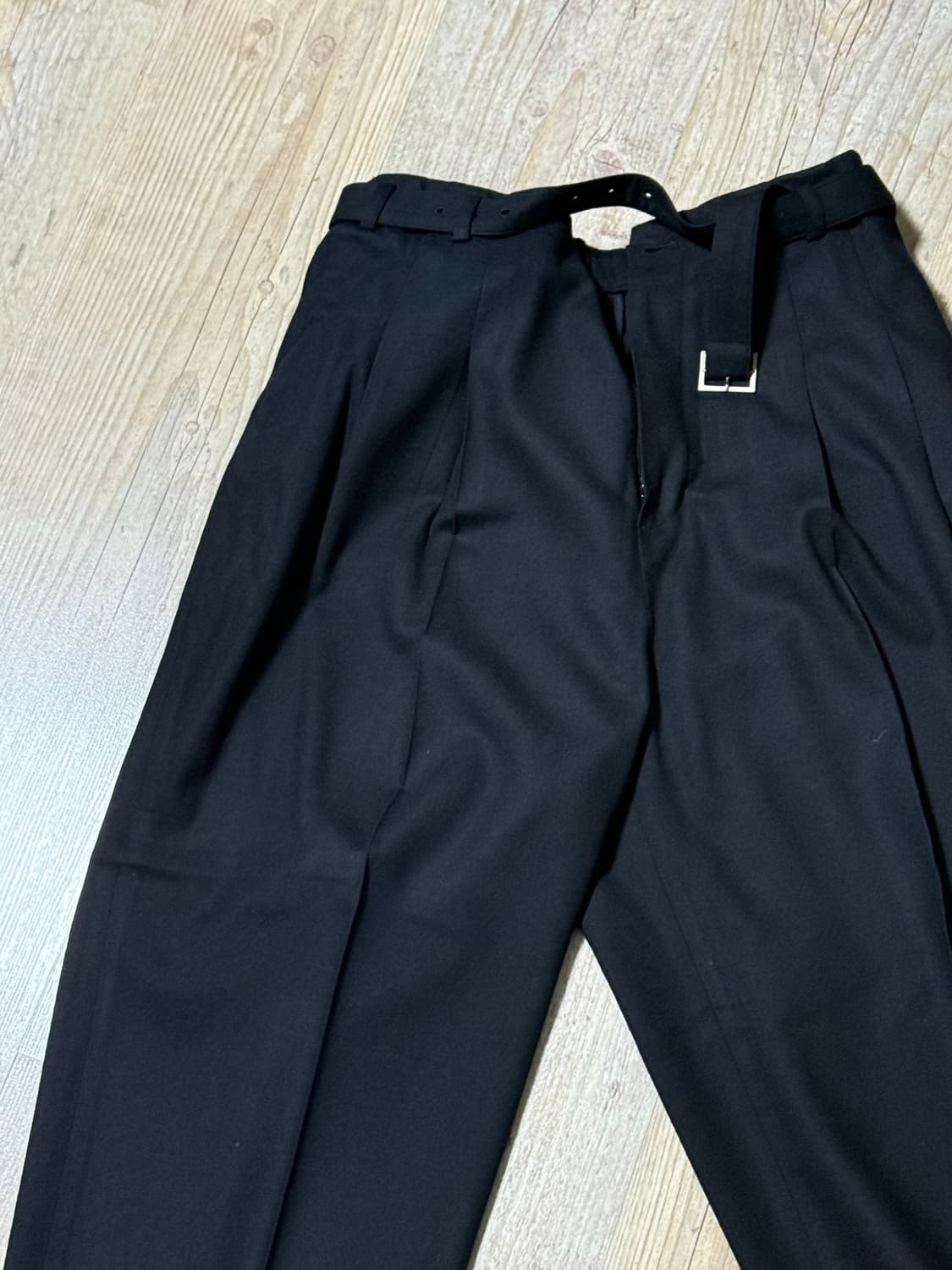 유스 벨티드 울슬랙스 블랙 상품이미지2