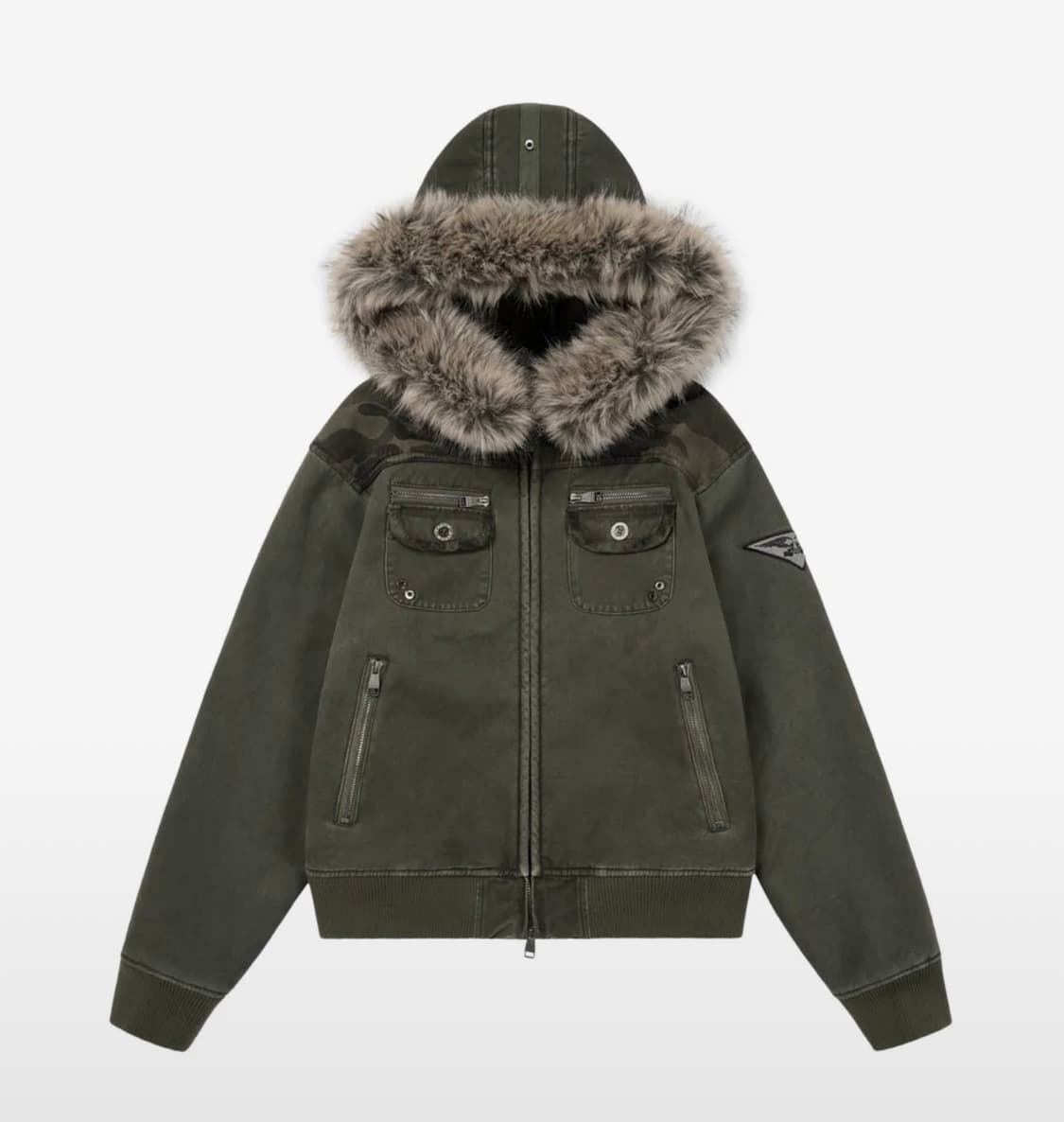 아캄 퍼 카모 자켓 카키 상품이미지1