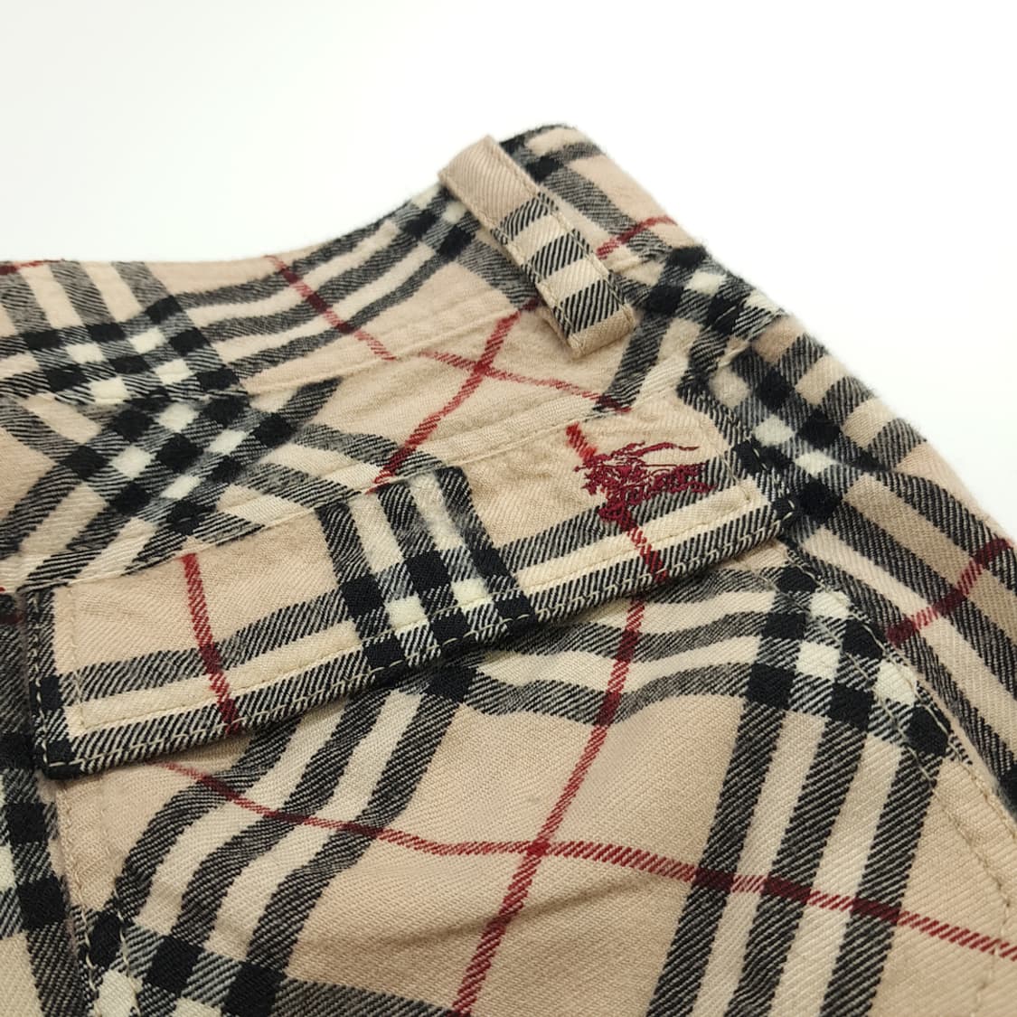CN729W S 버버리 런던 블루라벨 일본판 노바체크 플란넬 롱팬츠 상품이미지6