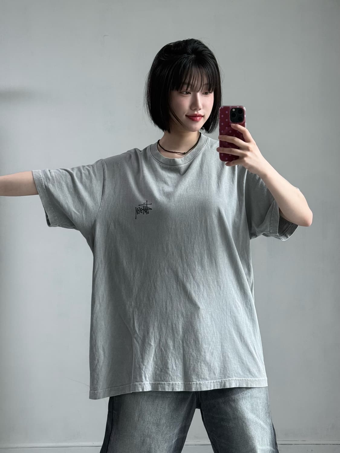 스투시 피그먼트 빅로고 반팔 상품이미지4