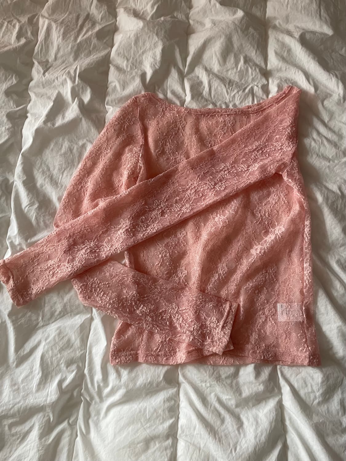 (vintage) 시스루 레이스 티 상품이미지5