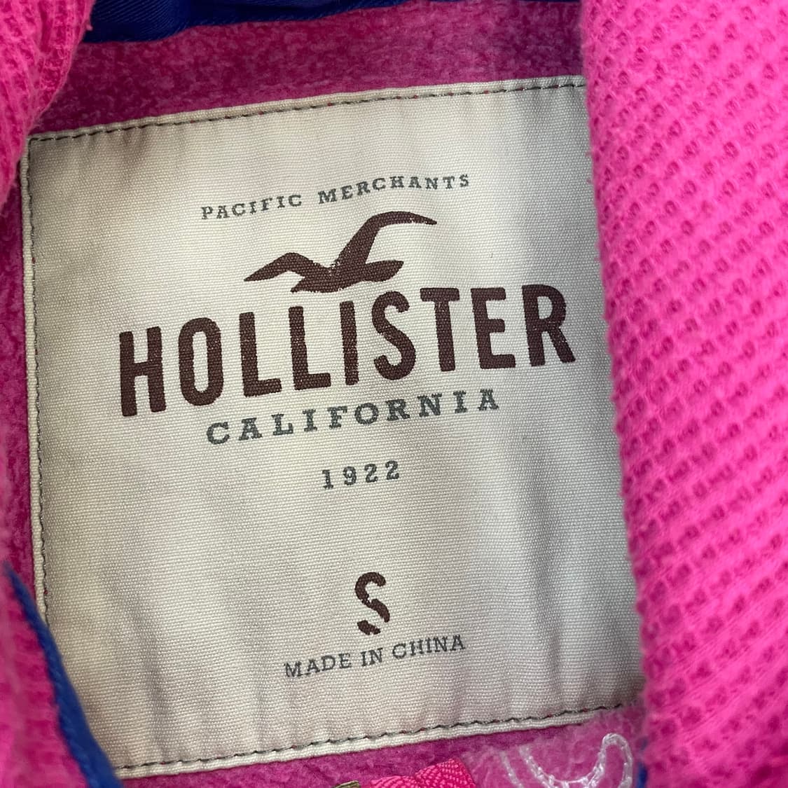 홀리스터 아치 로고 후드집업 핑크 상품이미지4