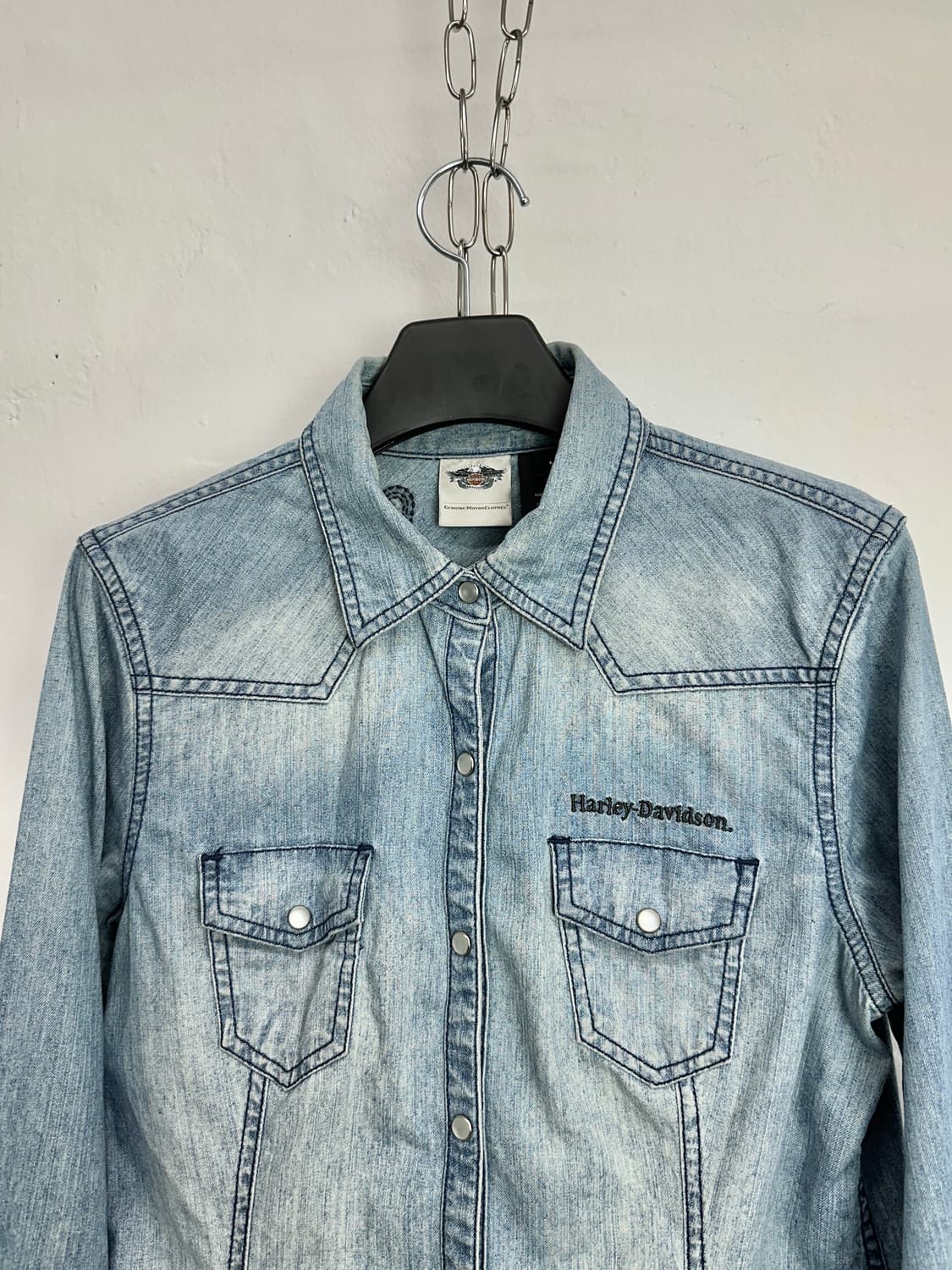Harley Davidson Wing Embroidered Denim S 상품이미지4