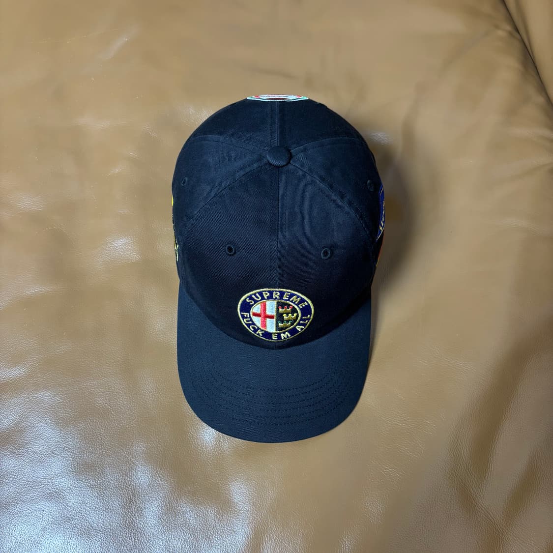 Supreme 슈프림 23ss 레이싱 워시드 블랙 6패널 볼캡 모자 상품이미지5
