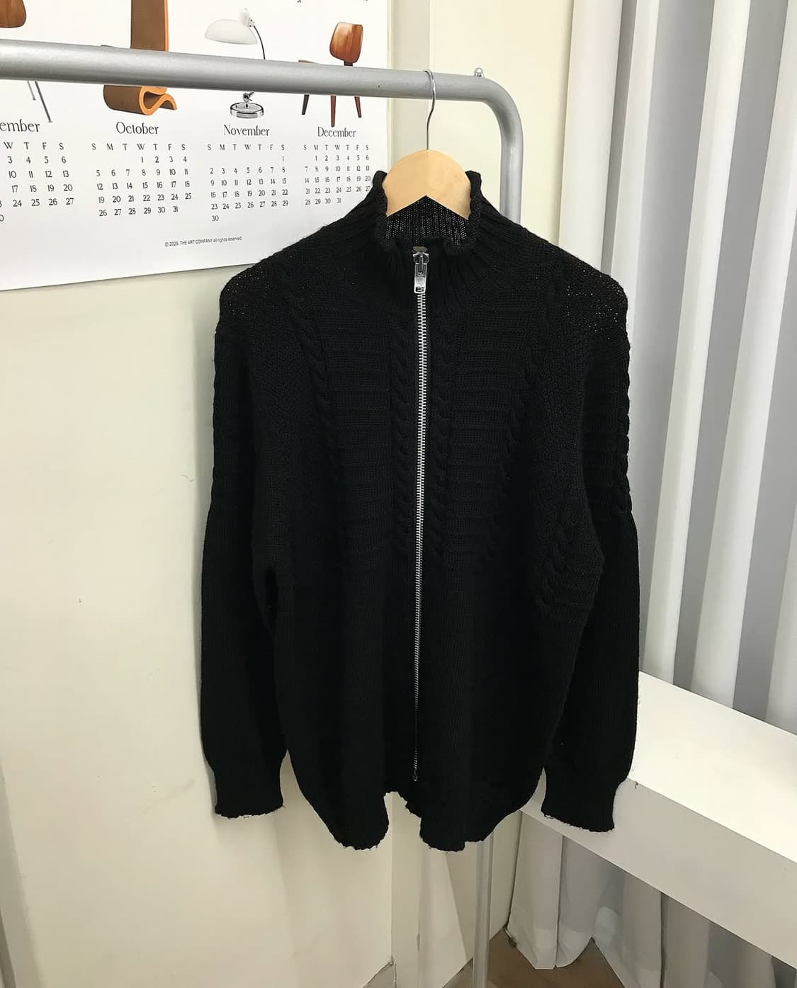 요지야마모토 헤비울 니트 집업 자켓 상품이미지1