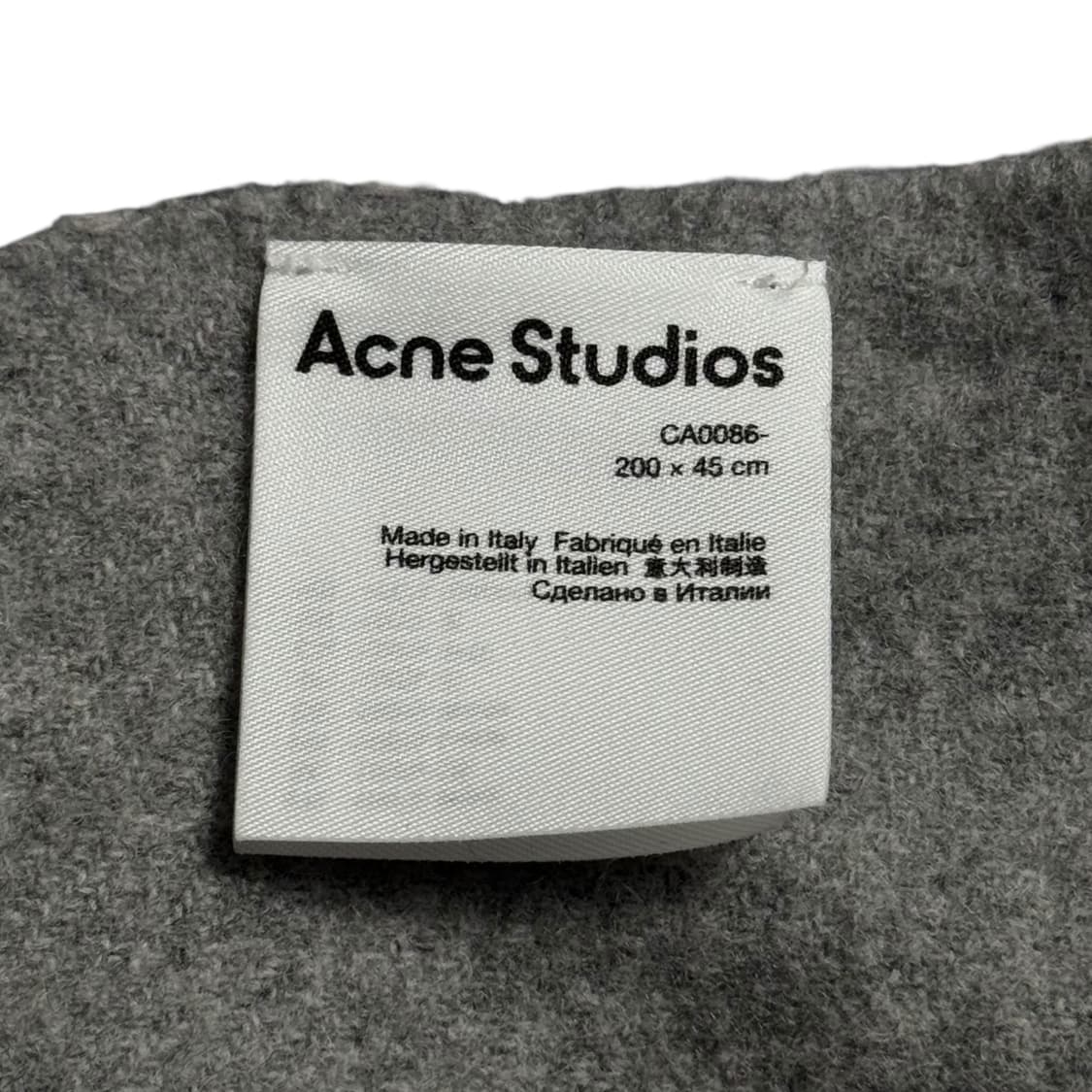 (OS) 아크네 스튜디오 내로우 울 머플러 그레이 상품이미지5