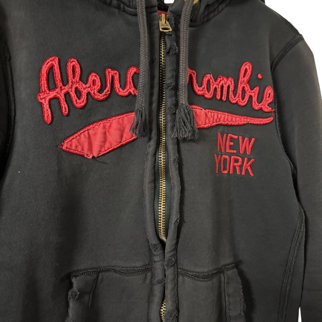 빈티지 y2K 아베크롬비 디스트레스드 후드 집업 M 상품이미지3