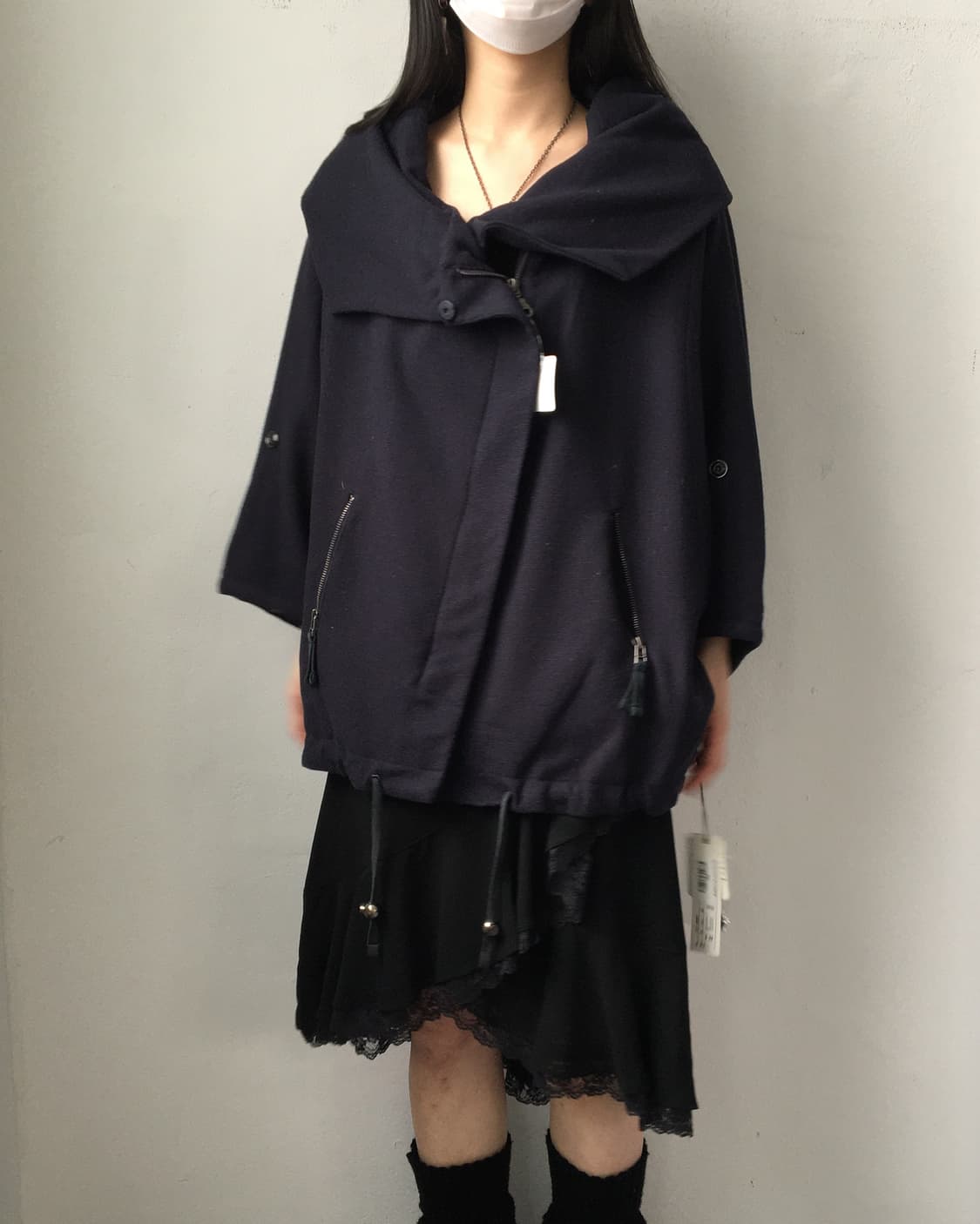 Drape point cape coat 상품이미지8