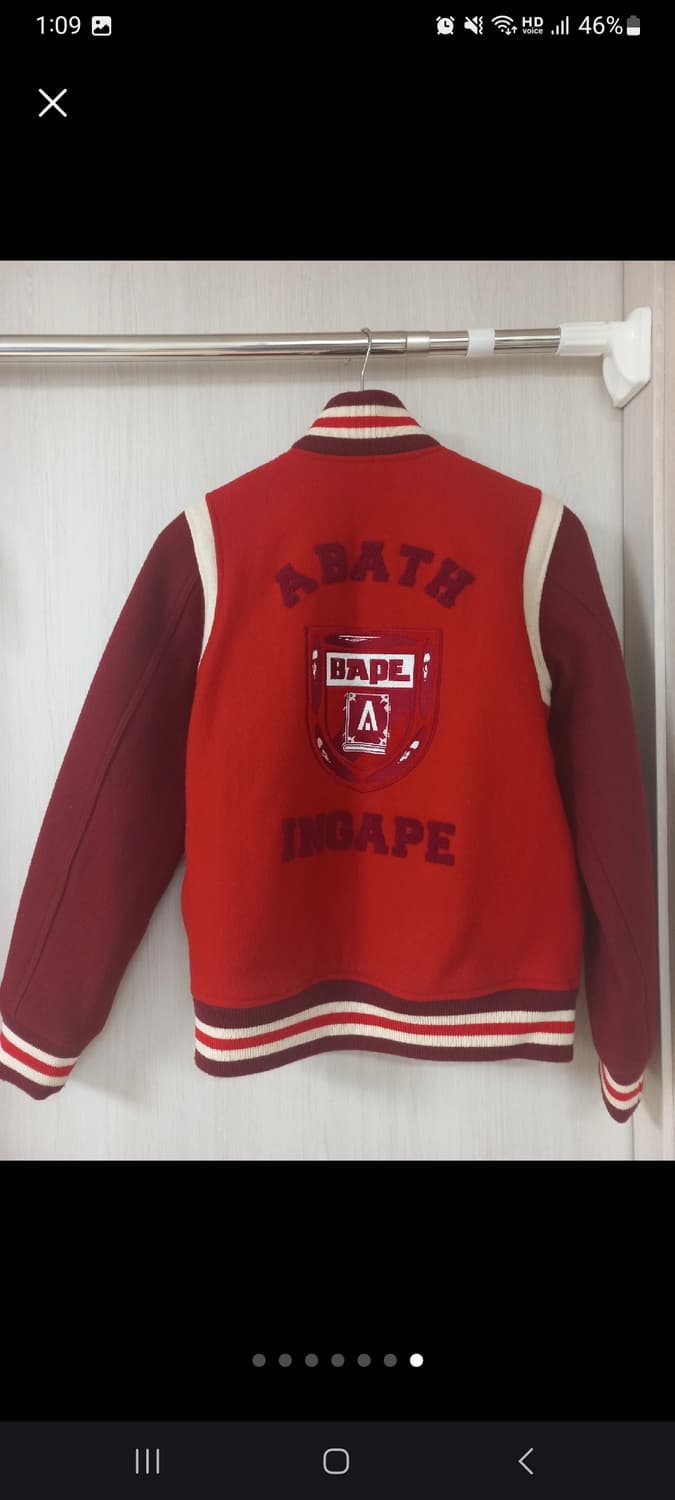 BAPE 바시티 자켓 판매합니다
S사이즈 레어템 상품이미지7