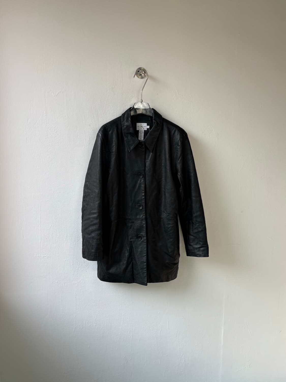 캘빈클라인 90‘s 레더 카코트 상품이미지6