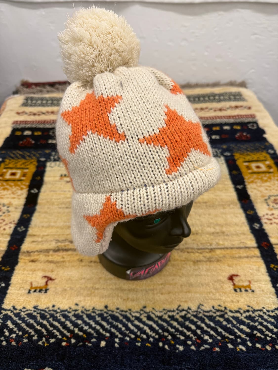 빈티지 별 니트 이어플랩 비니 상품이미지3