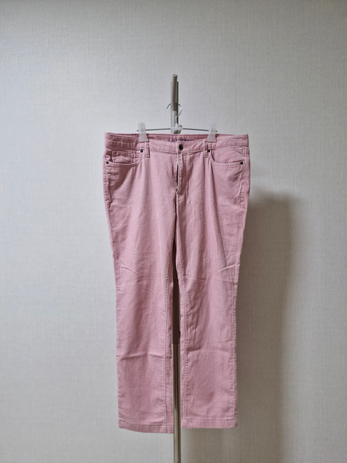 Lands end 핑크 코듀로이 팬츠 슬림 32-34 상품이미지1