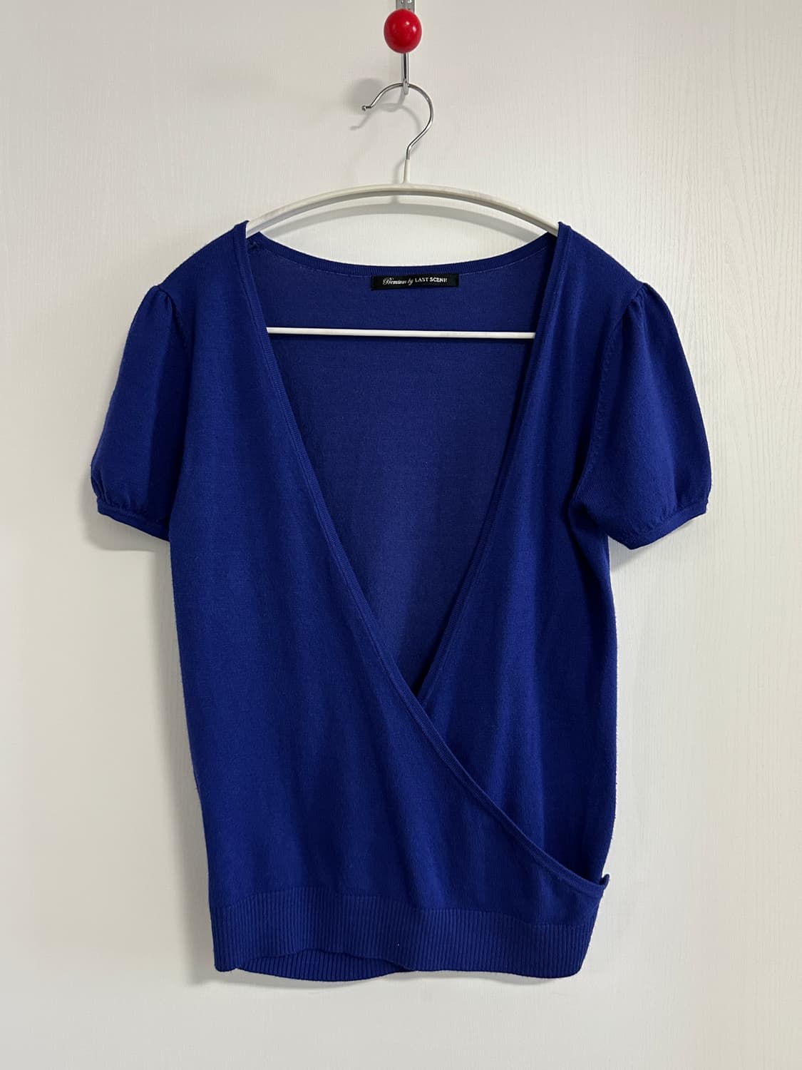 블루 반팔 니트 상품이미지1