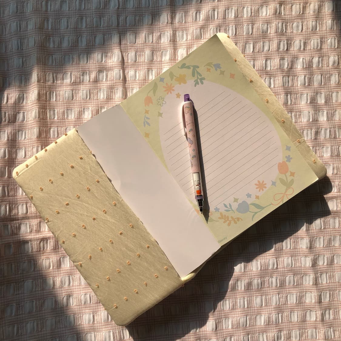 pink flower diary cover 상품이미지3