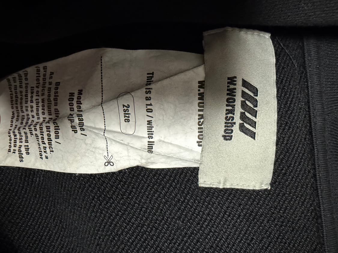 더블유워크샵 후드집업 블랙 2 사이즈 상품이미지3