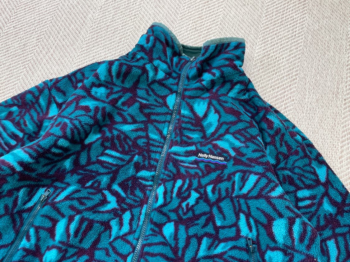 90s 헬리한센 트로피컬 패턴 리버시블 플리스 자켓 J04401 상품이미지3