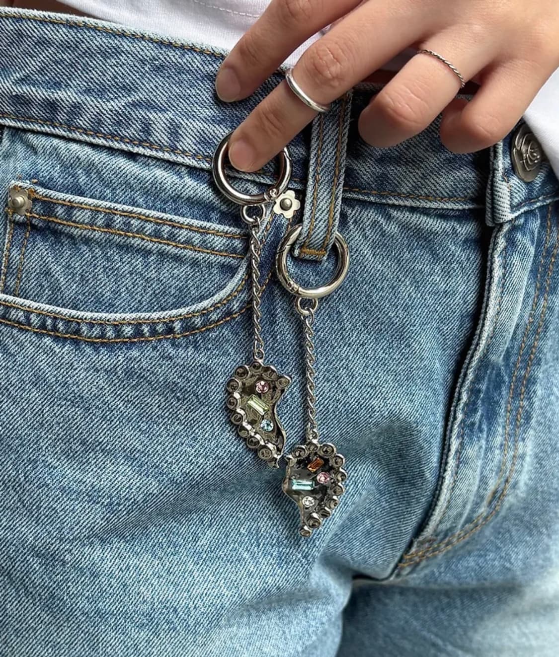 [선물추천] 하트 실버 키링 Heart Keyring (Silver) 상품이미지1