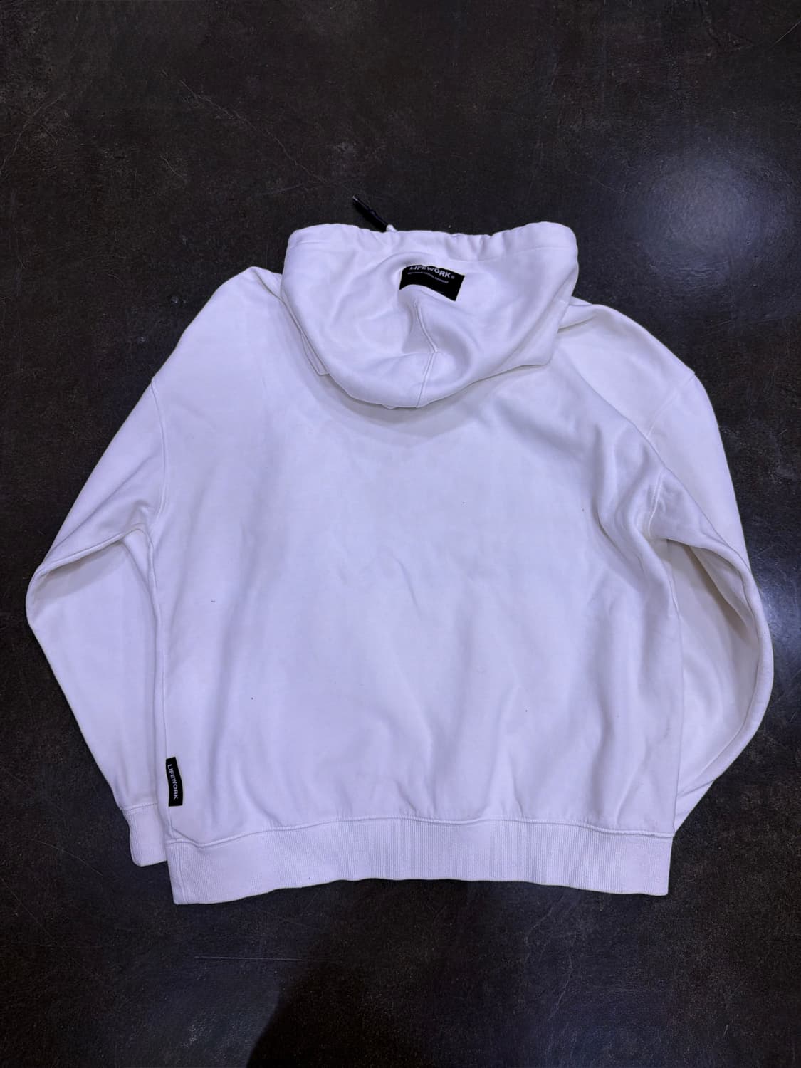 라이프워크 라독 은장 로고 화이트 후디 후드티 M 상품이미지2