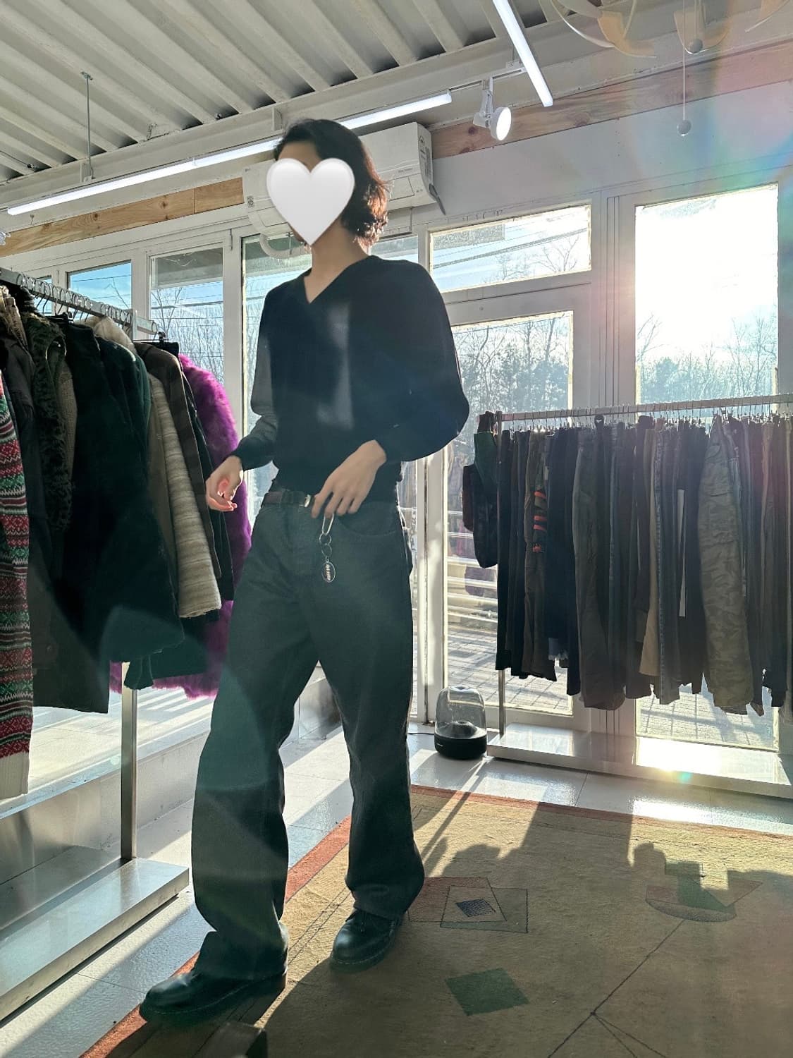 새들 브이넥 니트 상품이미지1