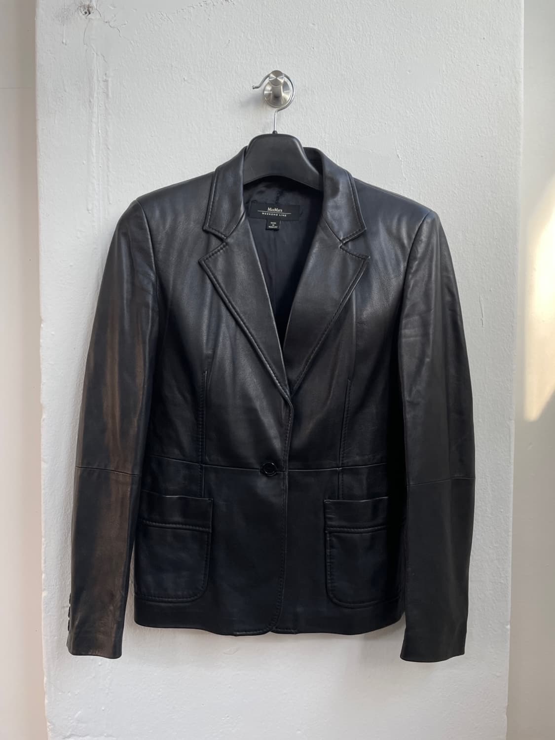 막스마라 위켄드 레더 싱글 블레이져 상품이미지1