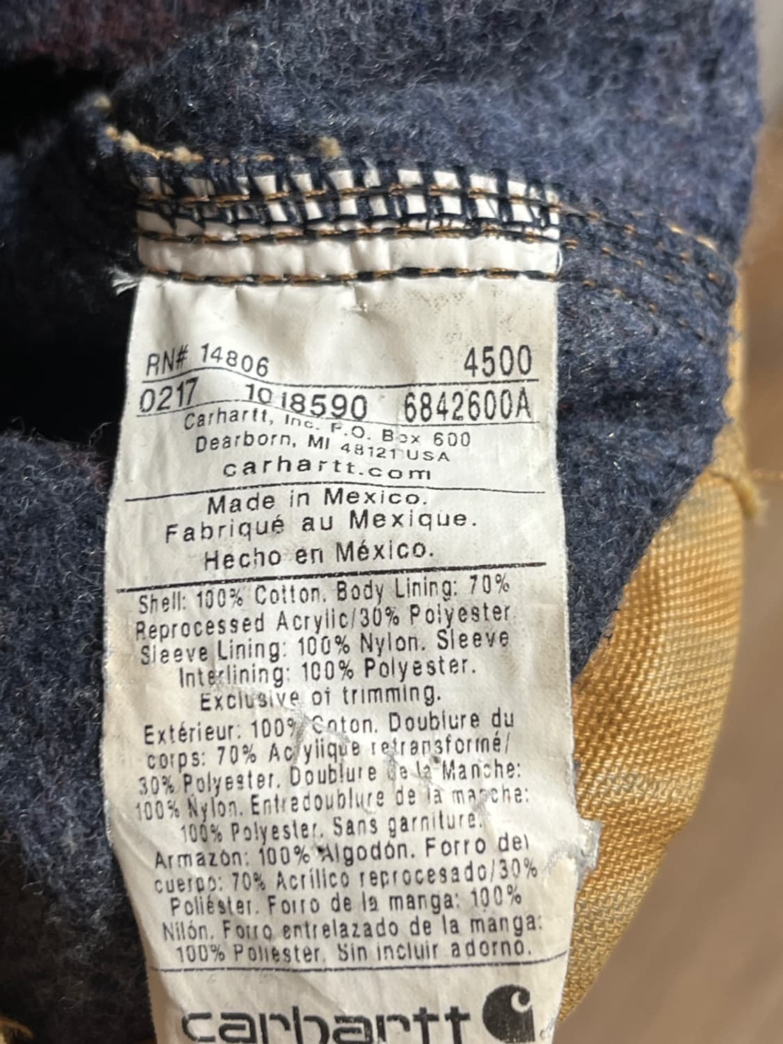 칼하트 초어 워크 자켓 상품이미지7