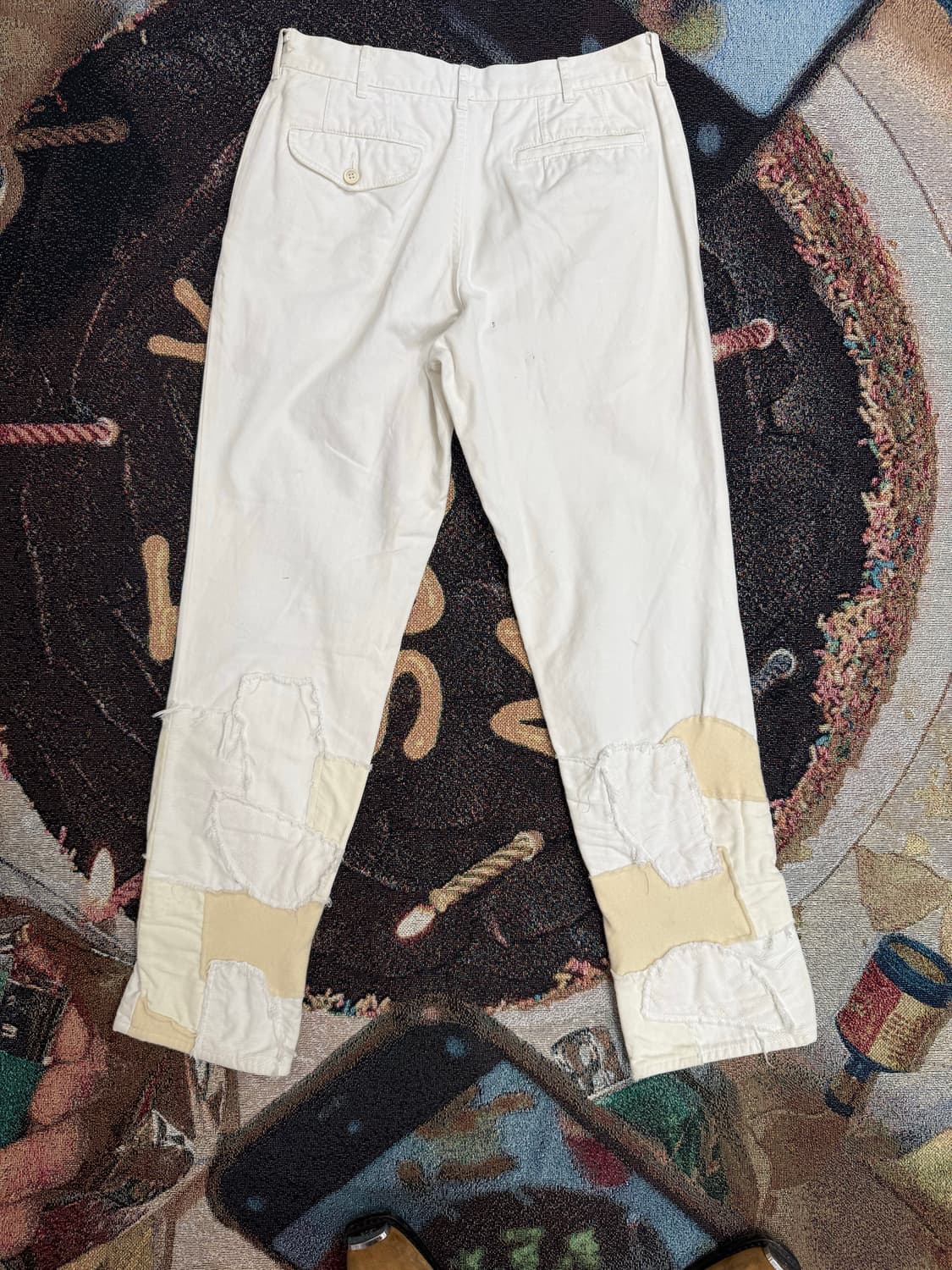 꼼데 가르송 옴므 플러스 패치워크 화이트데님 상품이미지1