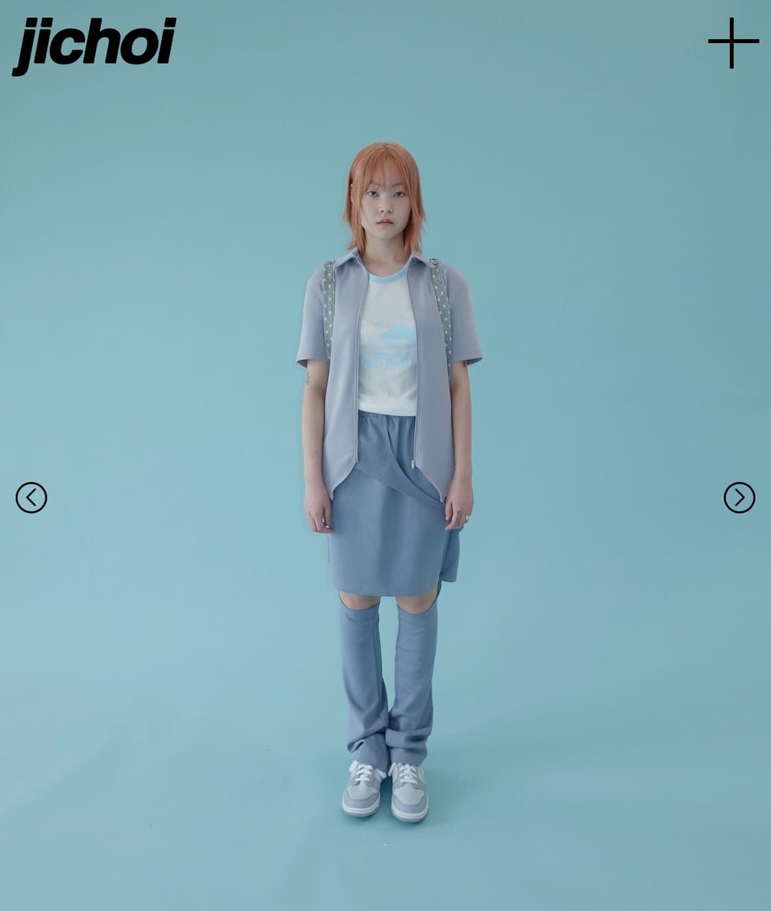 지초이 24ss 스커트팬츠 실버 상품이미지4