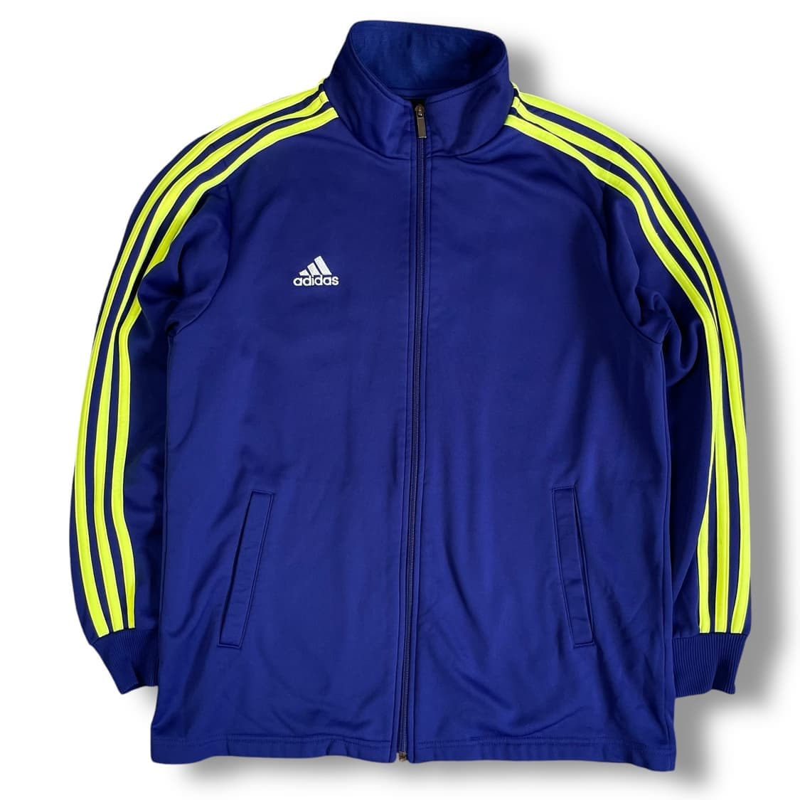 아디다스 네이비 형광삼선 기모 져지 트랙탑 95 상품이미지1