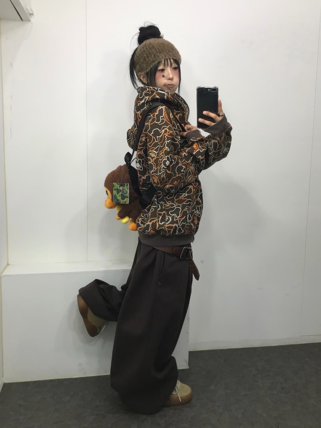 베이프 네온 브라운 투웨이 후드집업 상품이미지6