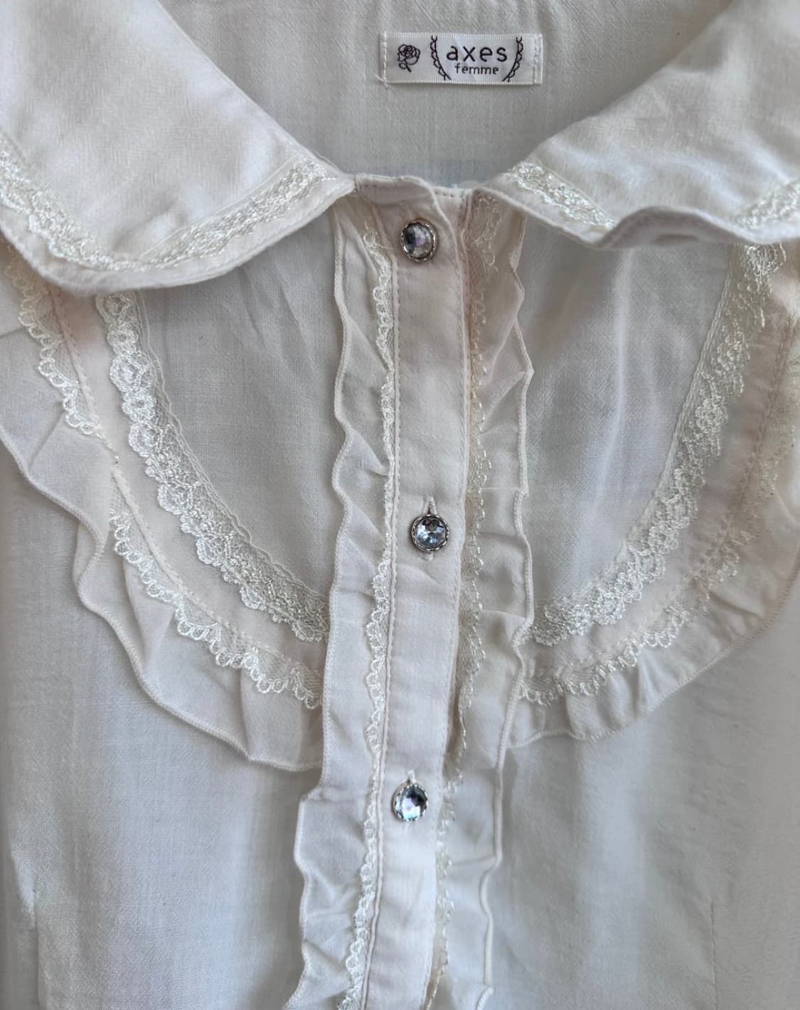 액시즈팜 블라우스 아이보리 상품이미지4