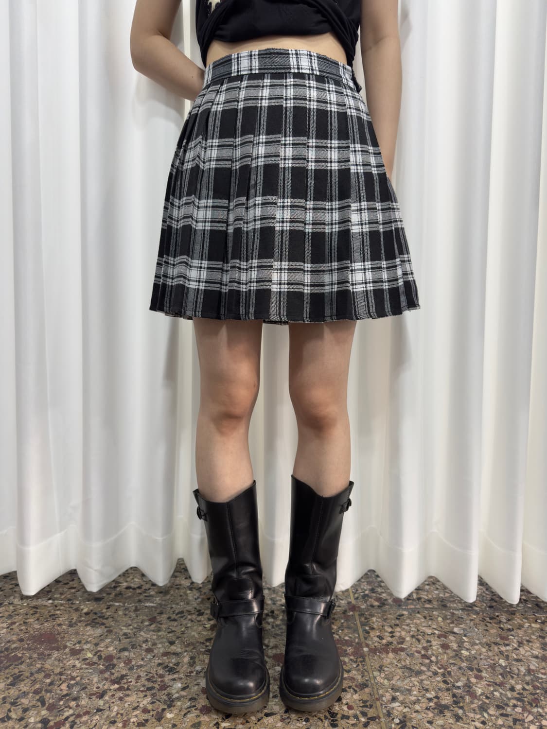 check pleats skirt 상품이미지2