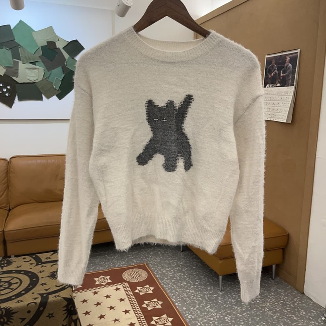 에이이에이이 키치 플래쉬드 캣츠 앙고라 울 니트 0 C08731 상품이미지3