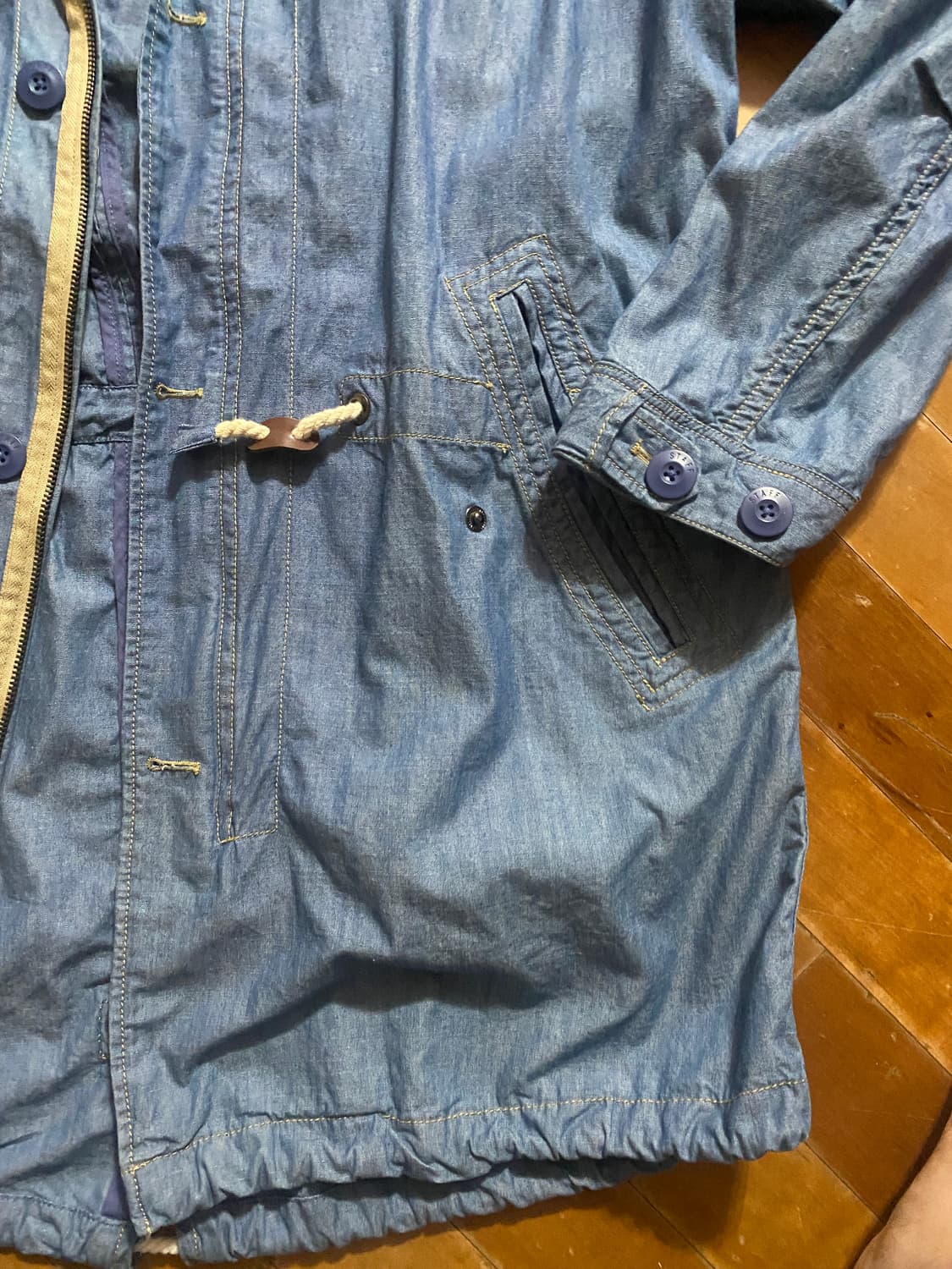 (새상품)STAFF 후드 데님 자켓 XL (105) 상품이미지4