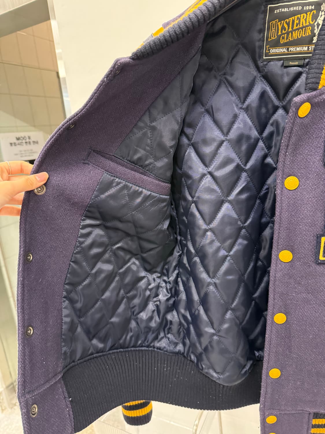 Hysterie glamour varsity jacket purple 상품이미지5