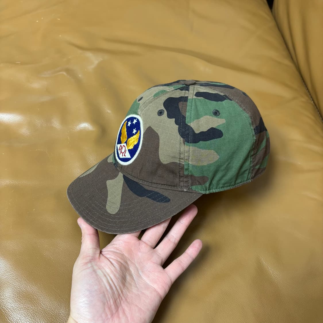 RRL 더블알엘 랄프로렌 폴로 6패널 볼캡 모자 우드랜드 카모 상품이미지4