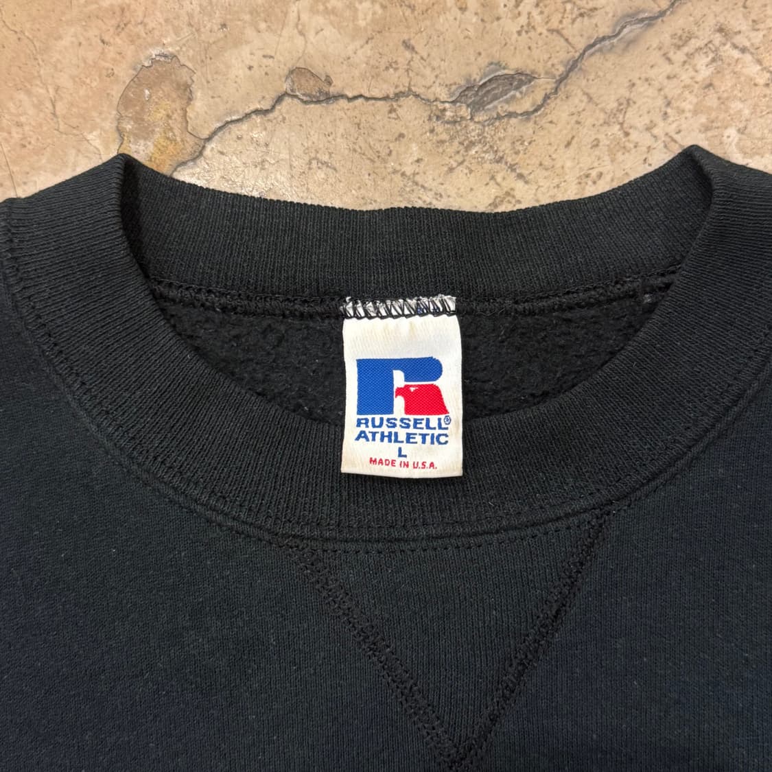 USA 러셀 스웻셔츠 블랙 상품이미지5