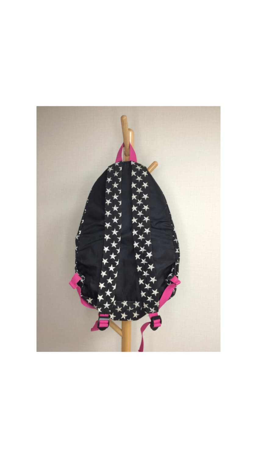 빈티지 블랙 별 무늬 패턴 백팩 상품이미지5