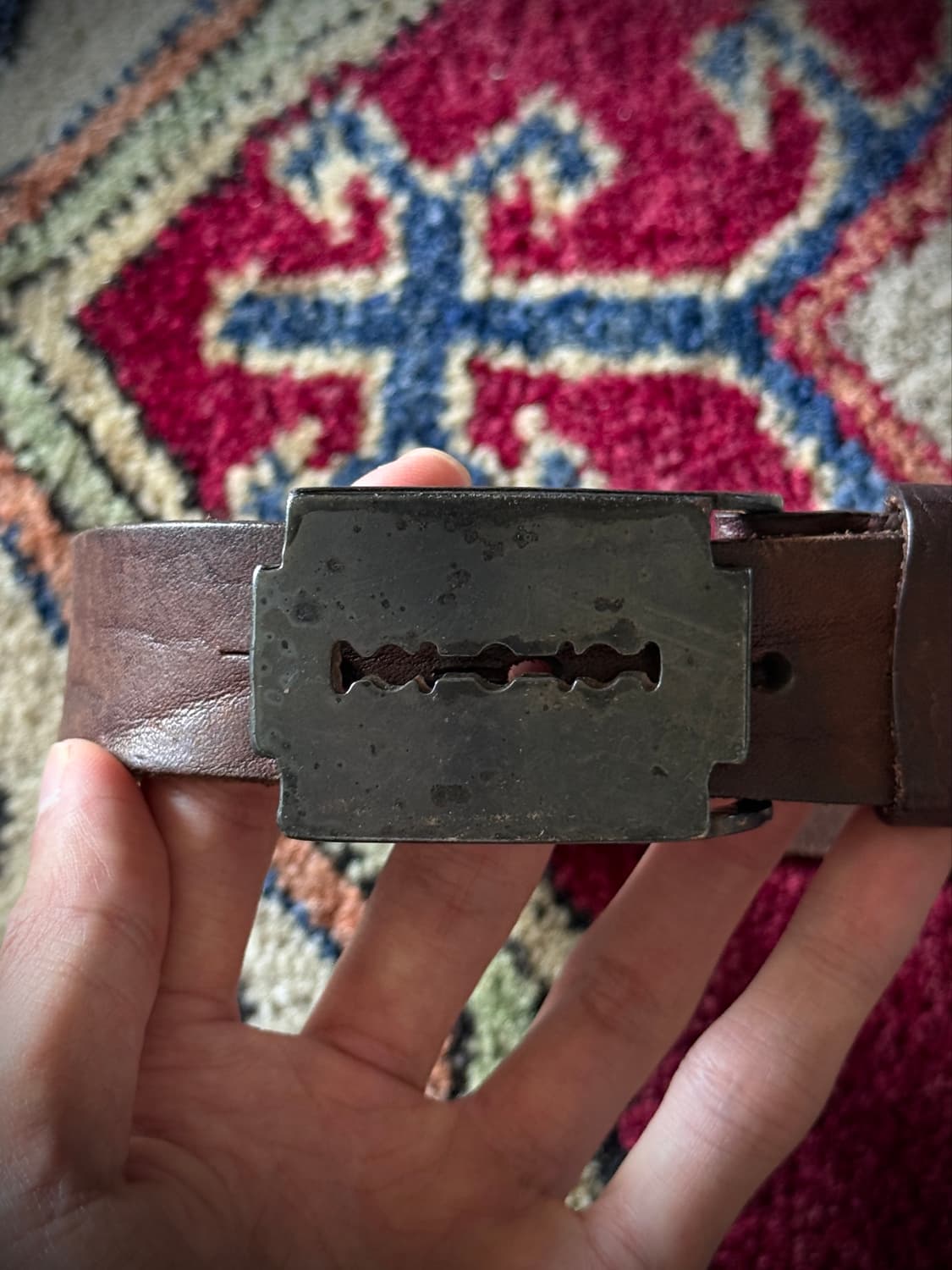 Razor Blade Buckle bar fly 레더벨트 상품이미지6