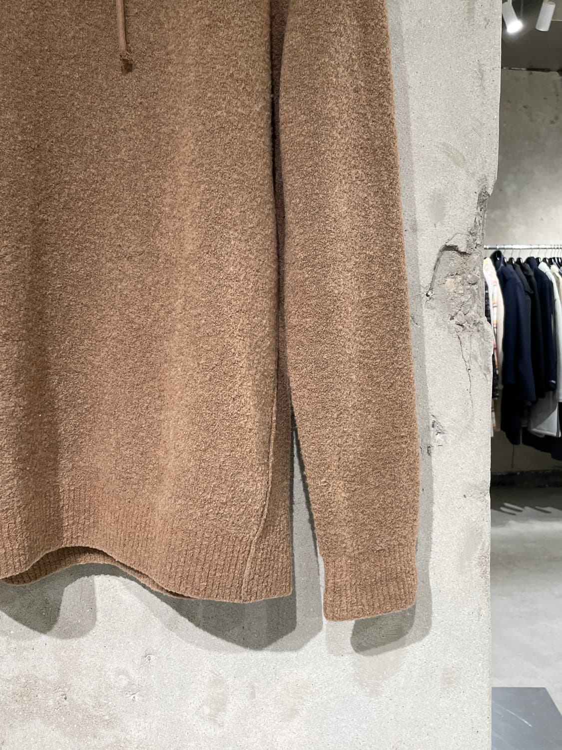 타임 옴므 브라운 울 부클 후디 상품이미지5