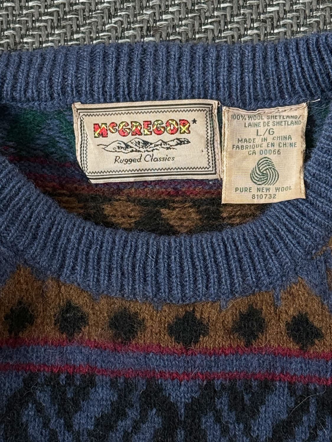 80s 맥그리거 페어아일 울 빈티지 스웨터 (105) 상품이미지3