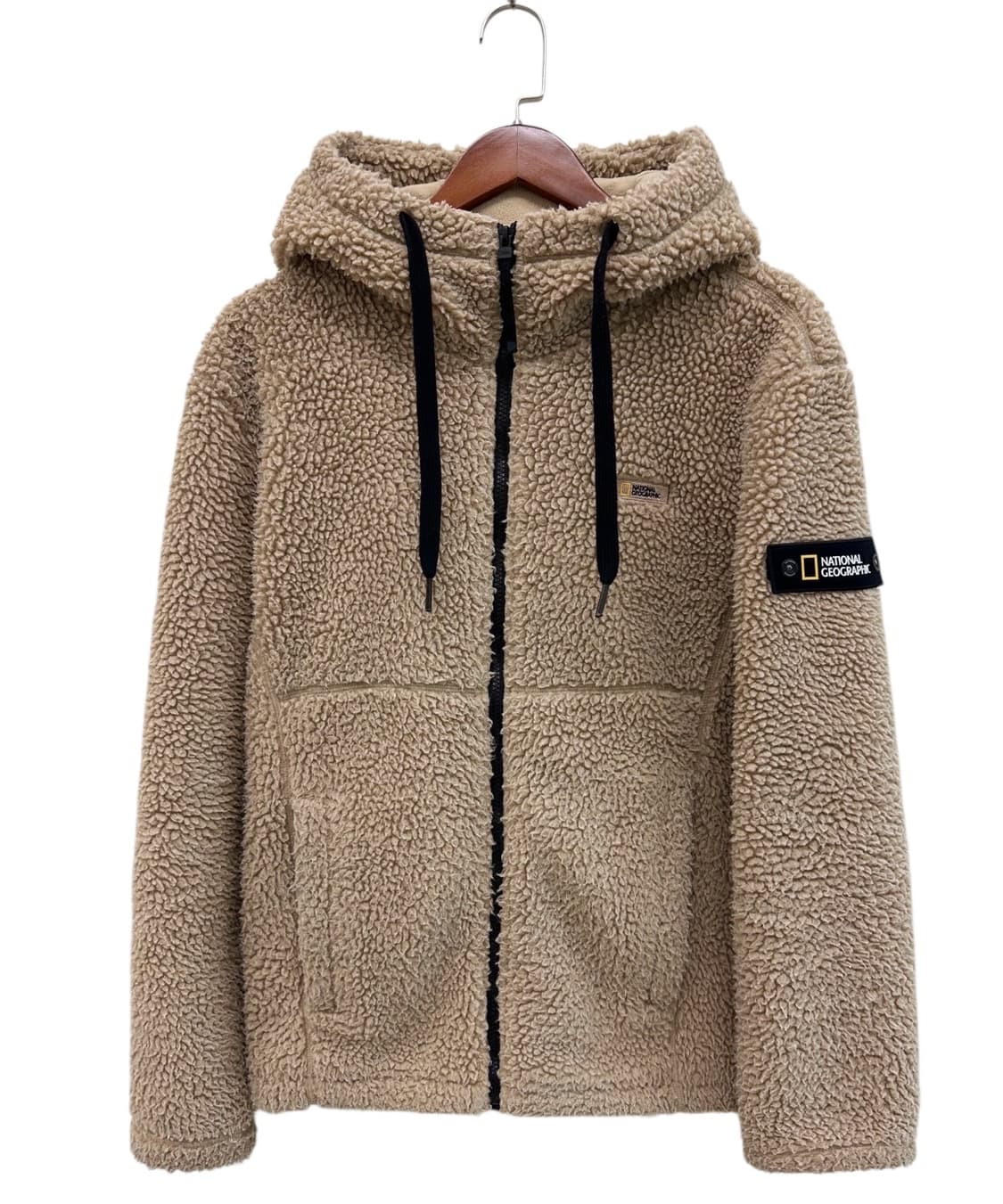 내셔널지오그래픽 후리스 플리스 후드집업 베이지 (M) 상품이미지1