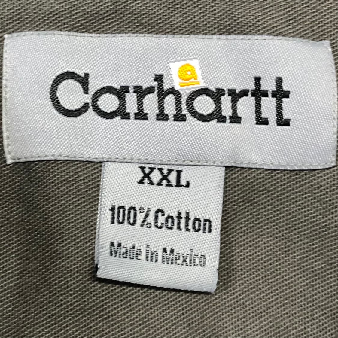 Xxl 칼하트 카키 헤비 워크 빅셔츠 상품이미지3