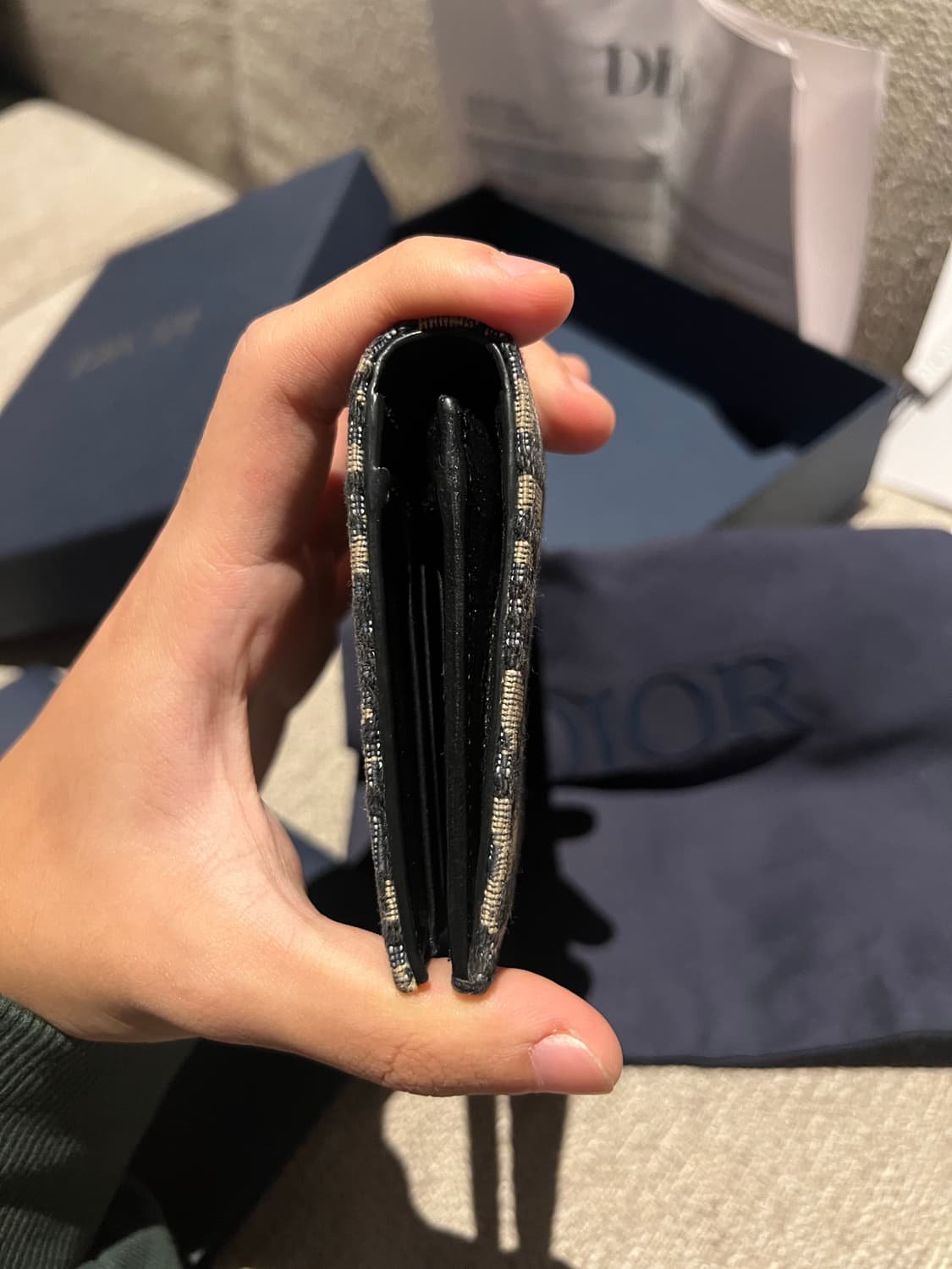 (풀구성 새상품급) 디올 오블리크 장지갑 상품이미지7